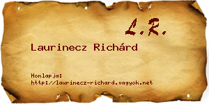Laurinecz Richárd névjegykártya