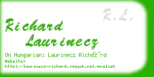 richard laurinecz business card